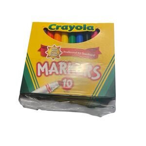 Crayola Broad Line Markers, 10 Ct Classic Colors, School Supplies 6 PACK